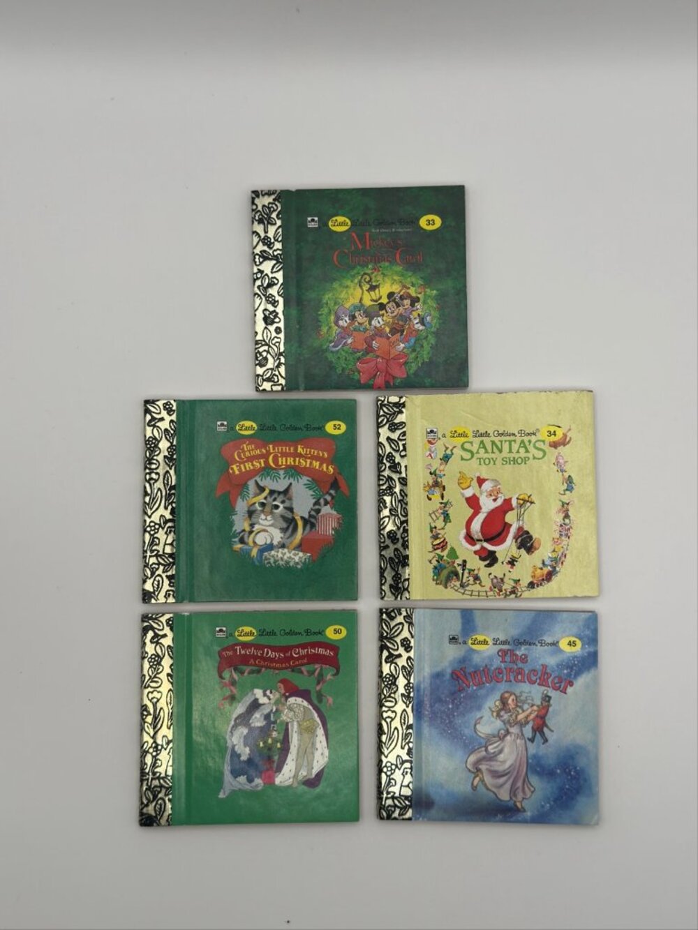 Little Golden Books Christmas Lot Mickey's Christmas Carol Nutcracker 5